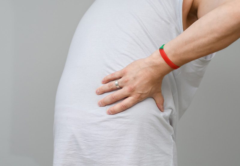 Patient-experiencing-severe-flank-pain
